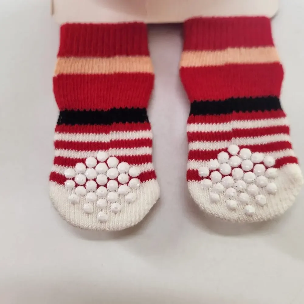 Happy Howlidays Santa Claus Christmas Pet Dog Cat Socks Medium Non-Slip Gift
